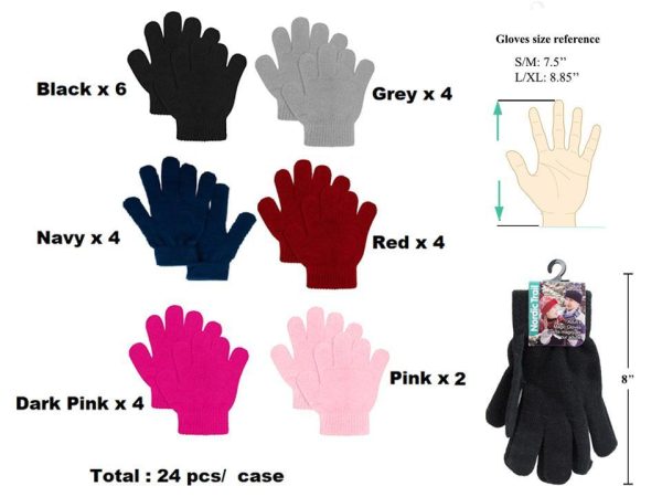 Nordic Trail Adult Knitted Magic Gloves ~ Assorted Colors