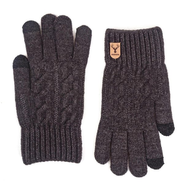 Nordic Trail Adult Cable Knit Gloves with Touch