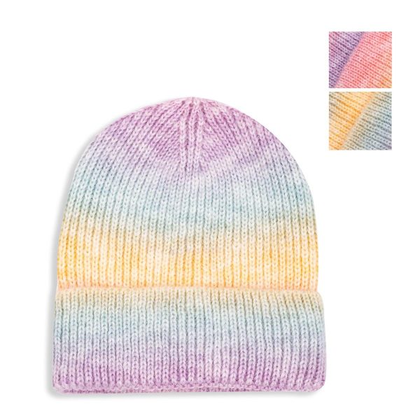 Nordic Trails Girls Rainbow Ombre Beanie ~ Fits ages 5-8 years
