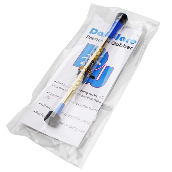 DabWare Premium Dabber with Silicone Tips – 6.5″ ~ Gold