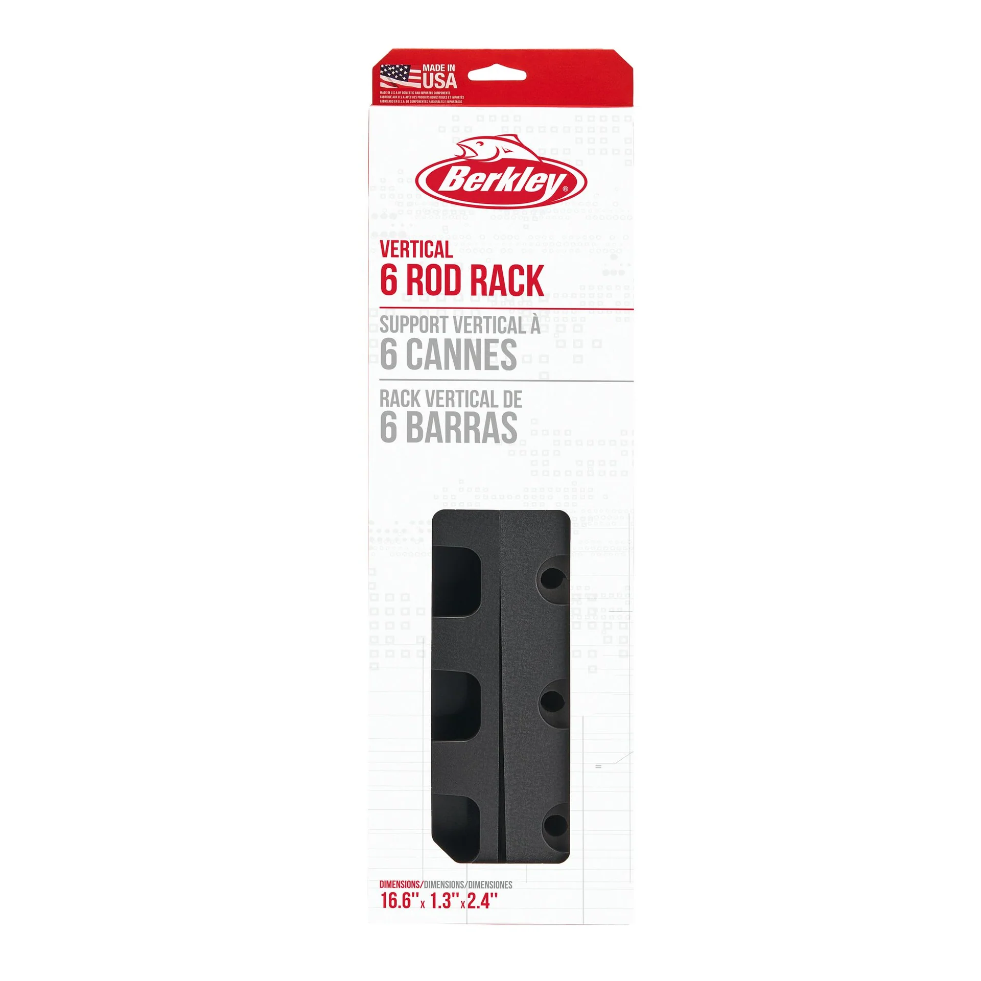 Berkley Vertical Rod Rack – holds 6 complete rod & reel combos