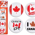 Canada Button Pins ~ 4 per pack