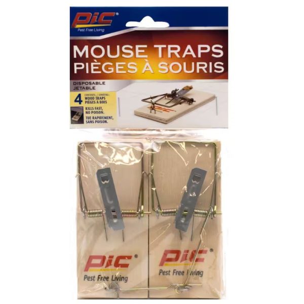 PIC Wood Mouse Trap ~ 4 per pack