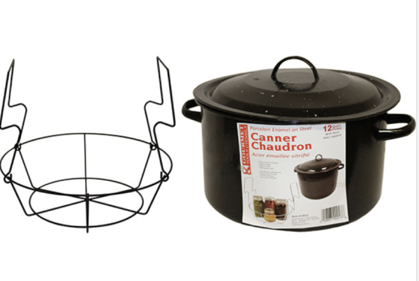 Round Enamel Canner Pot with Rack ~ 12 Quart