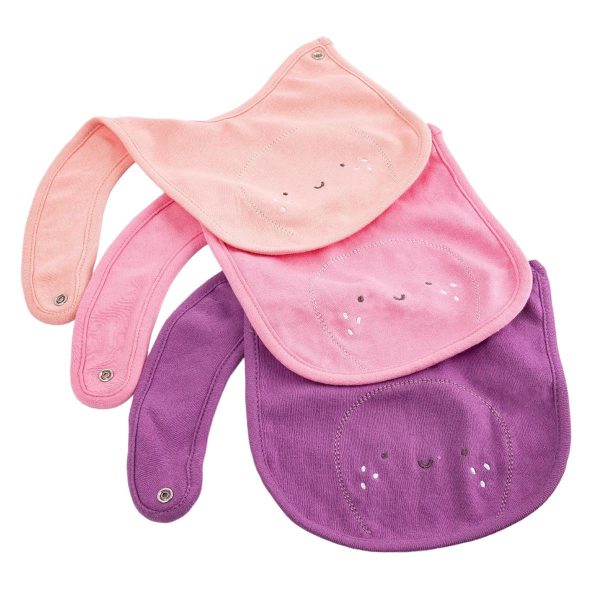 Tootsie Baby Girl Bibs ~ 3 per pack