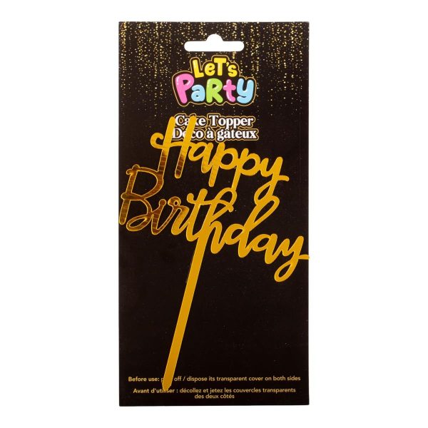 Let’s Party “Happy Birthday” Acrylic Cake Topper
