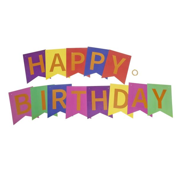 Let’s Party Banner “Happy Birthday” ~ 20cm x 274cm (7.5″ x 107.5″)