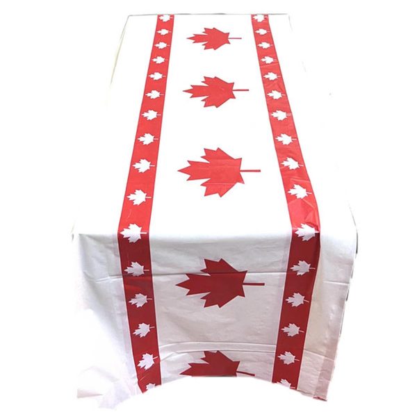 Canada Plastic Printed Tablecover ~ 54″ x 72″