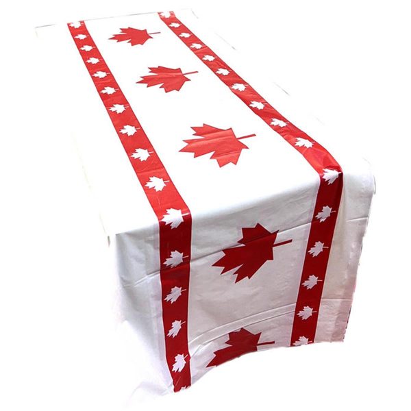Canada Plastic Printed Tablecover ~ 54″ x 72″