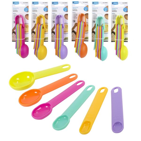 Luciano Plastic Colored Measuring Spoons ~ 6 per set