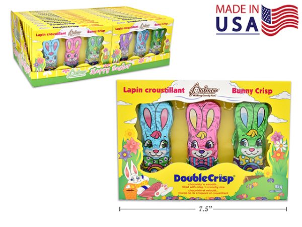 Easter Palmer Double Crisp Chocolate Bunny 85 gram ~ 3 per pack