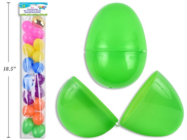Easter Fillable Eggs – 2.5″ Neon ~ 18 per pack