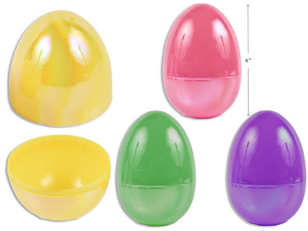 Easter Jumbo Pearlized Fillable Egg – 6″ x 4-1/3″