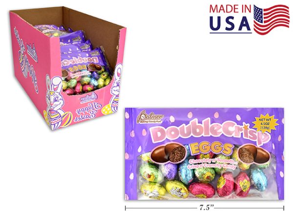 Easter Palmer Double Crisp Foil Wrapped Chocolate Eggs ~ 128gram bag