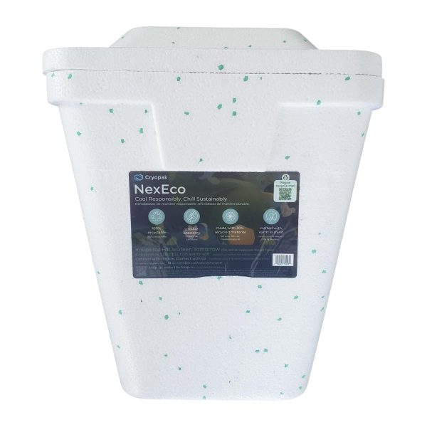 Nex-Eco Recycled Plastic Styrofoam Cooler with Lid ~ 40 quart ~ SOLD ONLY BY CASE OF 12 (Copy)