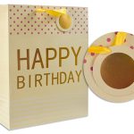 Large Gift Bag ~ Kraft Birthday with Foil + Embossed