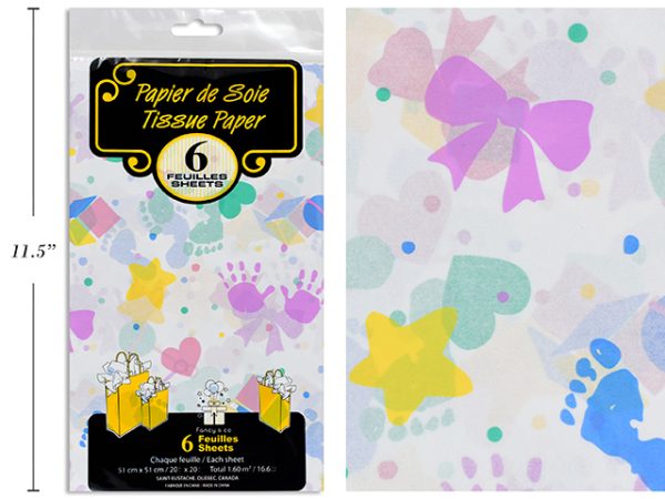 Tissue Paper – Baby Shower ~ 6 per pack