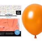 12″ Pearlized Round Latex Balloons – Orange ~ 15 per pack