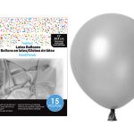 12″ Pearlized Round Latex Balloons – White ~ 15 per pack