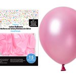 12″ Pearlized Round Latex Balloons – Black ~ 15 per pack