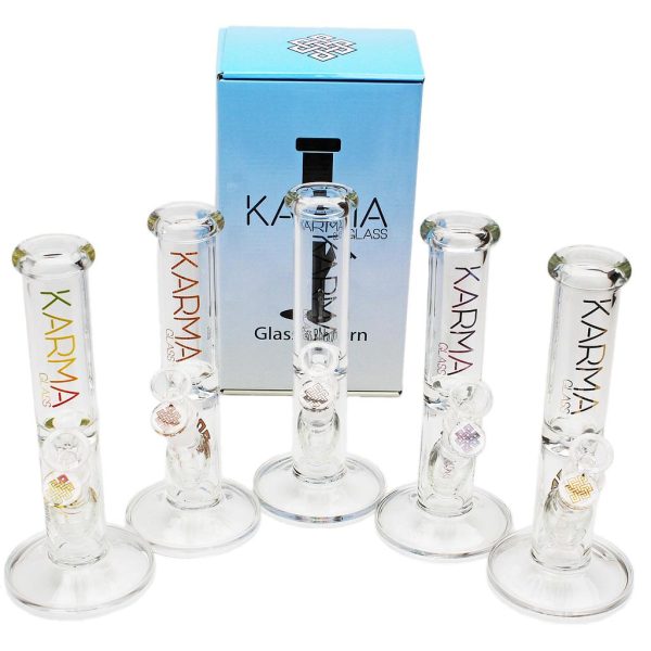 Karma 9″ Skinny Straight Style Glass Bong