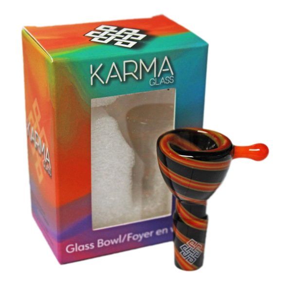 Karma Glass Bowl 14mm Ribbed Cone