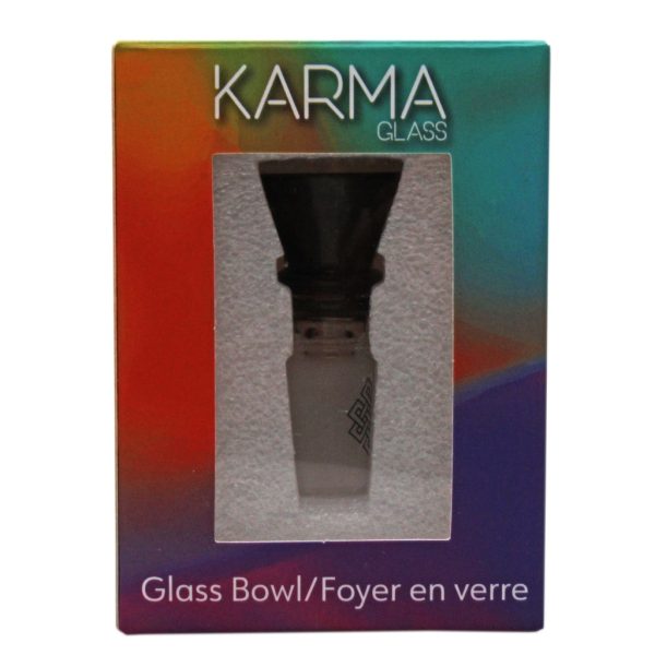 Karma Glass Bowl 14mm Ribbed Cone