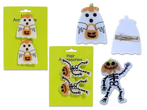 Halloween Acrylic Hair Clips ~ 2 per pack