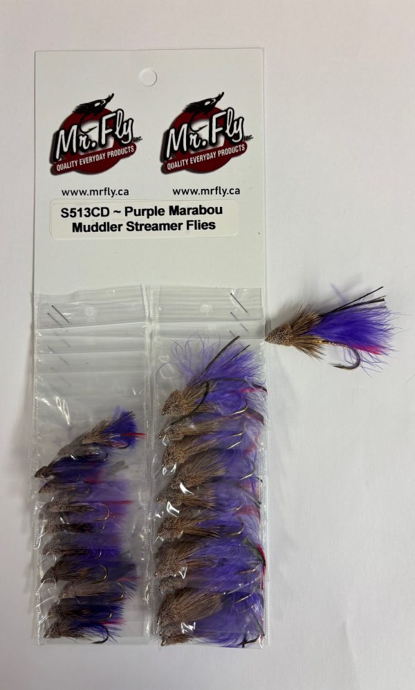 Purple Marabou Muddler Streamer