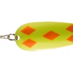 Len Thompson Original Series No. 8 – 1-5/8″ – 1/4oz ~ Yellow and Black Five of Diamonds
