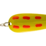 Len Thompson Original Series No. 8 – 1-5/8″ – 1/4oz ~ Yellow and Black Five of Diamonds