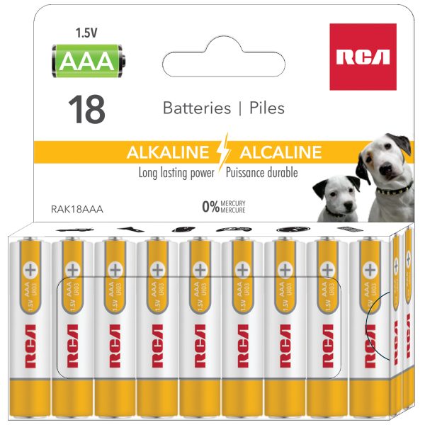 RCA Alkaline “AAA” Batteries ~ 18/pack