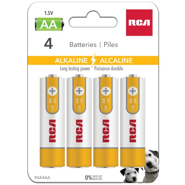 RCA Alkaline “AA” Batteries ~ 4/pack