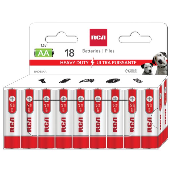 RCA Heavy Duty “AA” Batteries ~ 18/pack