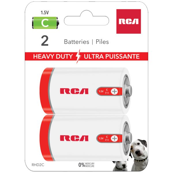 RCA Heavy Duty “C” Batteries ~ 2/pack