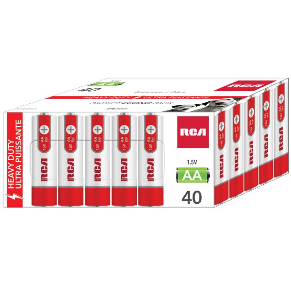 RCA Heavy Duty “AA” Batteries ~ 40/pack