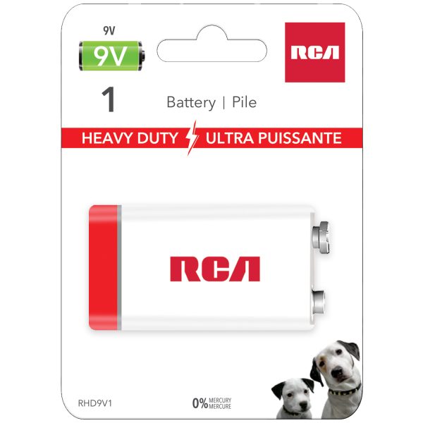 RCA Heavy Duty “9V” Batteries ~ 1/pack