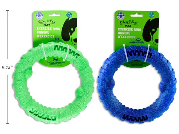 Riley & Rex Easy Grip Rubber Exercise Ring Dog Toy