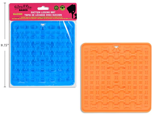 Riley & Rex Silicone Suction Square Shaped Licking Mat ~ 7.25″