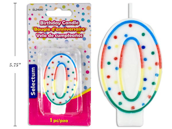 Selectum Birthday Candle ~ Number “0”