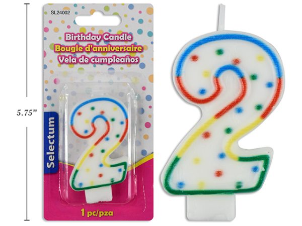 Selectum Birthday Candle ~ Number “2”