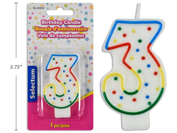 Selectum Birthday Candle ~ Number “3”