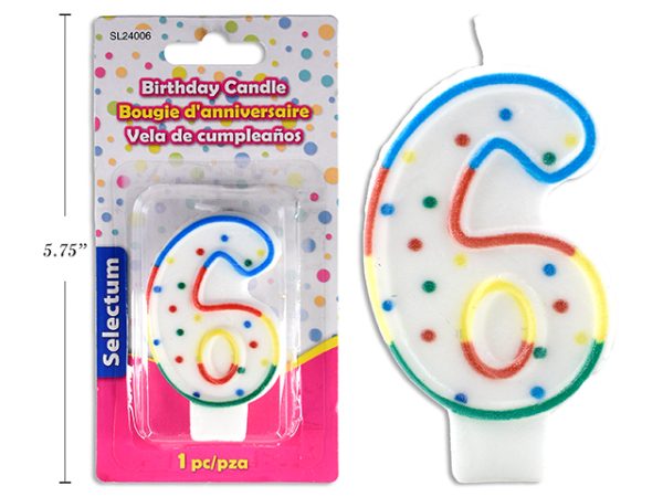 Selectum Birthday Candle ~ Number “6”