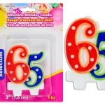 Selectum 3″ Milestone Birthday Candle ~ 50