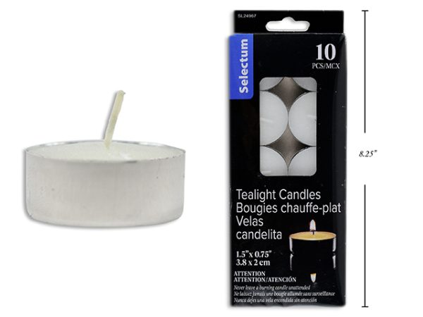 Selectum Tealight Candles ~ 10 per pack