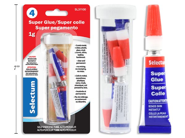 Selectum Super Glue ~ 4 tubes x 1gr per pack