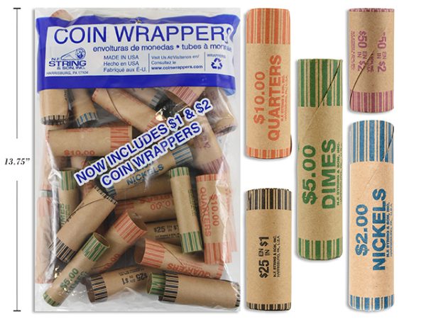Paper Coin Wrappers – Assorted ~ 36 per bag