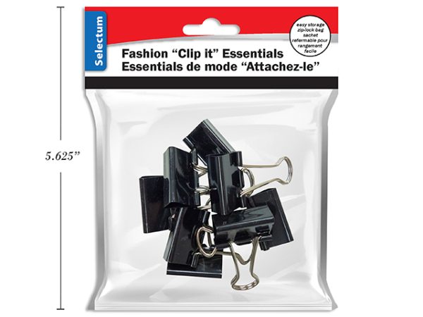 Selectum Black Foldback Clips – Standard – 1″ / 25mm ~ 8 per pack