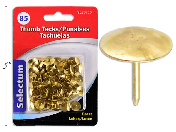 Selectum Thumbtacks – Brass Plated ~ 85 per pack