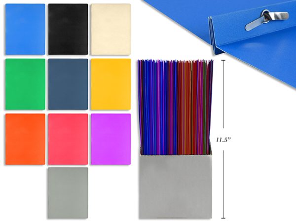 Selectum 3 Prong Report Covers – 10 Assorted Colors ~ 50 per display